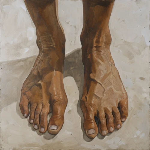 Close up of a pair of feet by Midjourney