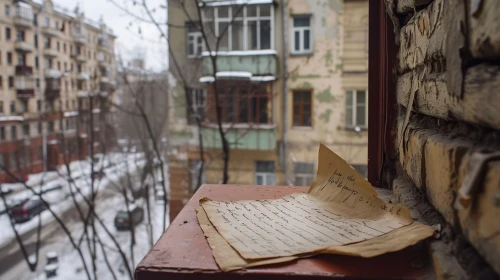 Letter on a window sill by Midjourney