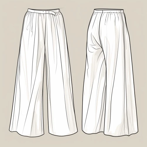 Drawing of pants with a wide leg by Midjourney