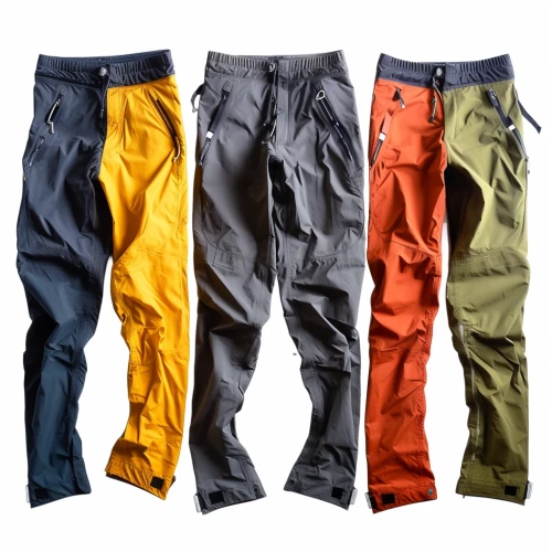 Group of pants with zippers by Midjourney