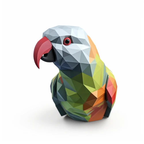 Colorful bird sculpture by Midjourney