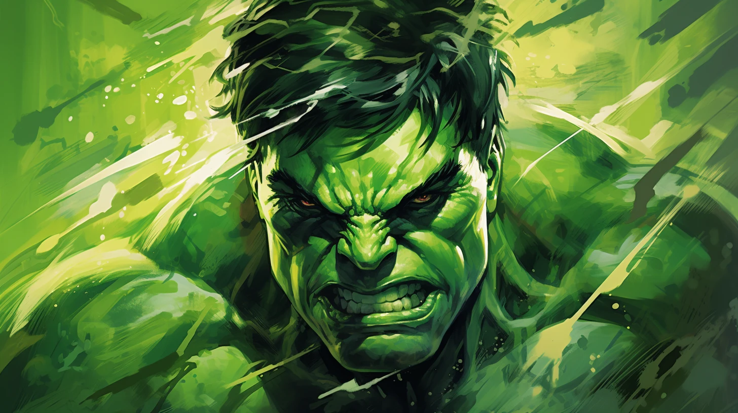 Hulk with an angry face – Midjourney Prompt