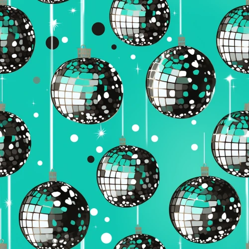 Pattern of disco balls by Midjourney