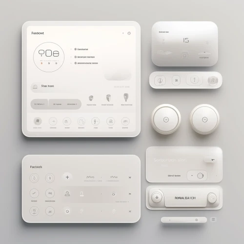 a group of white electronic devices by Midjourney