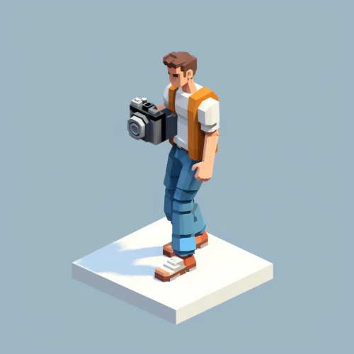 a man holding a camera by Midjourney